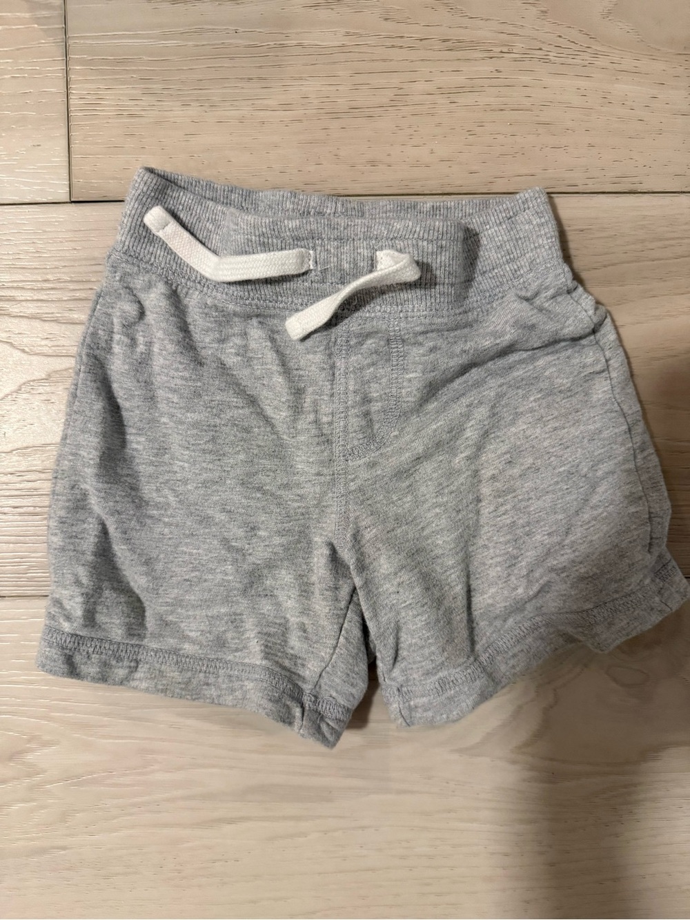 Toddler Gray Knit Drawstring Shorts